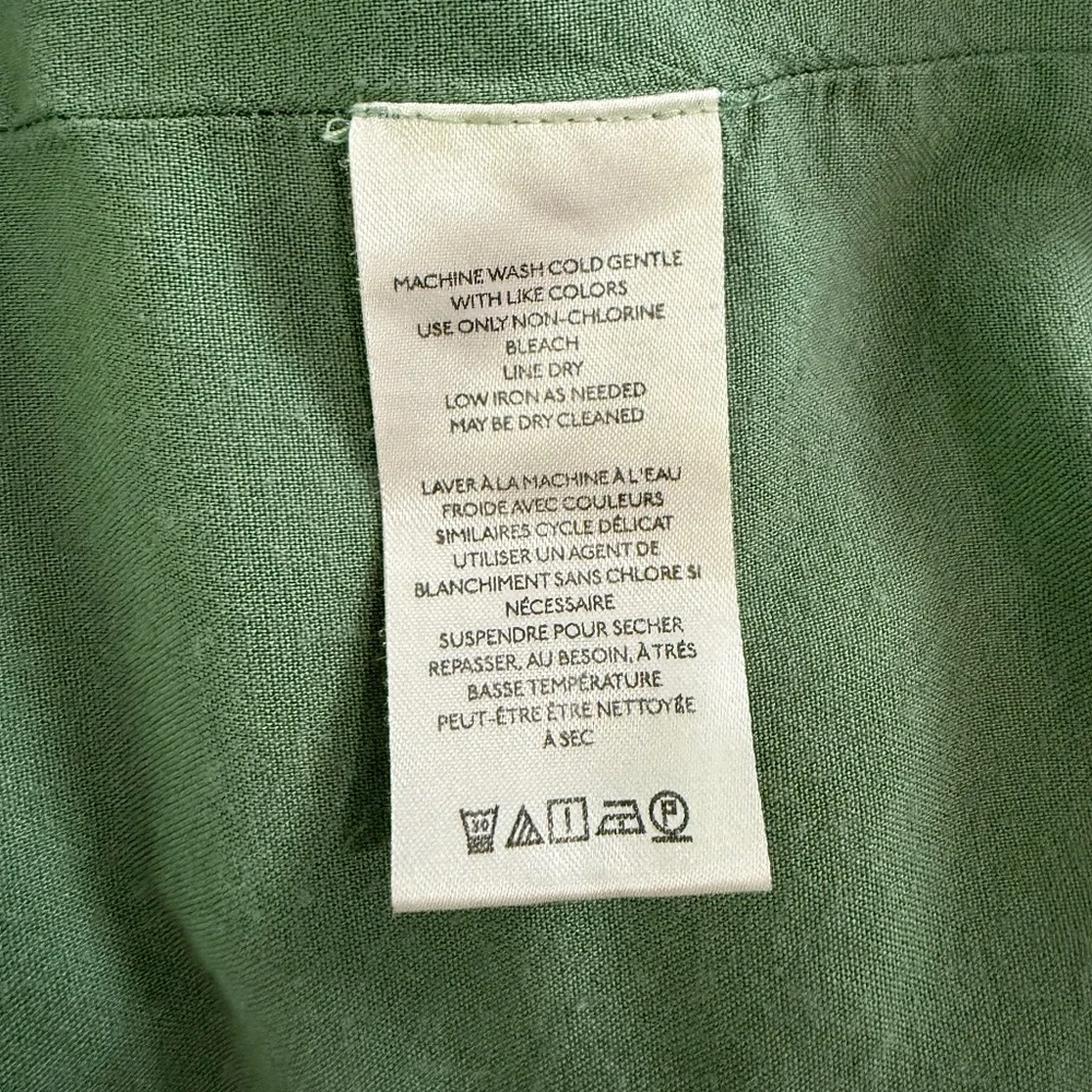 Green Sage Anthropologie Somerset Linen Blend Maxi Dress XL - Picture 4 of 7